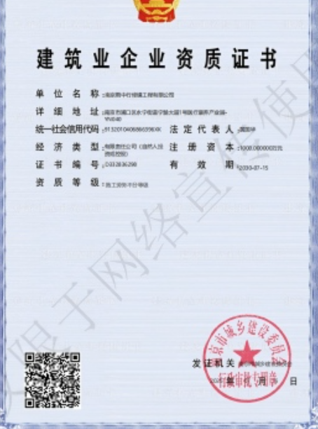 颍东建筑施工资质证书